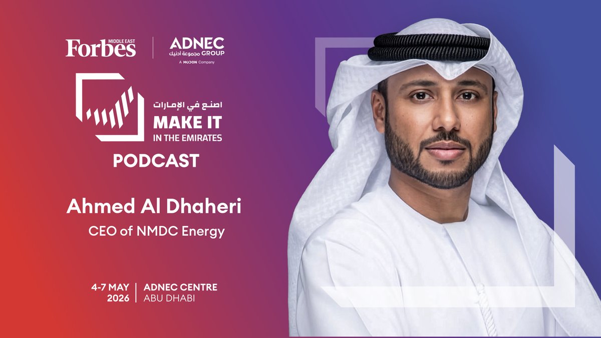 The UAE’s biggest competitive advantage right now may not be oil, capital, or geography. It’s execution. NMDC Energy CEO Ahmed Al Dhaheri explains how the company scaled 4x in 5 years, redirected AED34B locally, and is helping build the UAE’s industrial future. Make it in the Emirates, hosted by MoIAT and organized by ADNEC Group This post is sponsored by ADNEC NMDC Energy Sally Mousa