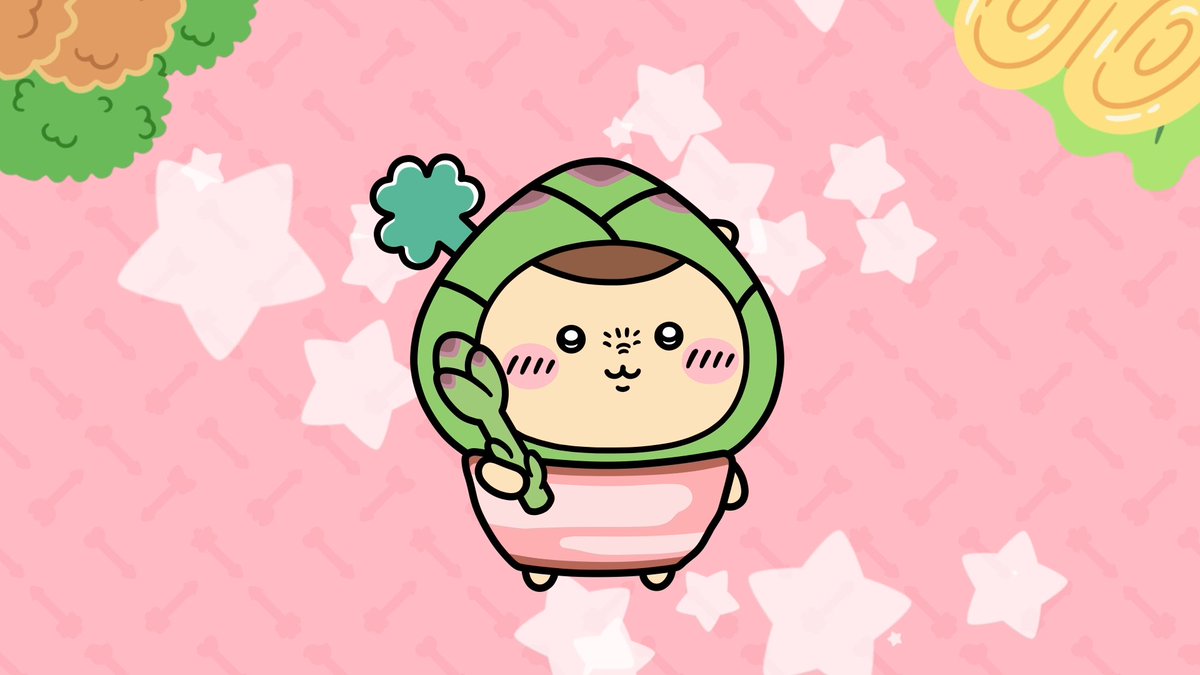 ╭━━━━━━━━━━━╮ 🍙お弁当衣装🍙 くりまんじゅう ╰━━━━━━━━━━━╯ くりまんじゅうのお弁当衣装をご紹介✨ アスパラベーコンに変身！ 手にもアスパラを持って討伐へ🥓 #ちいぽけ #ちいかわぽけっと #お弁当ちいぽけ