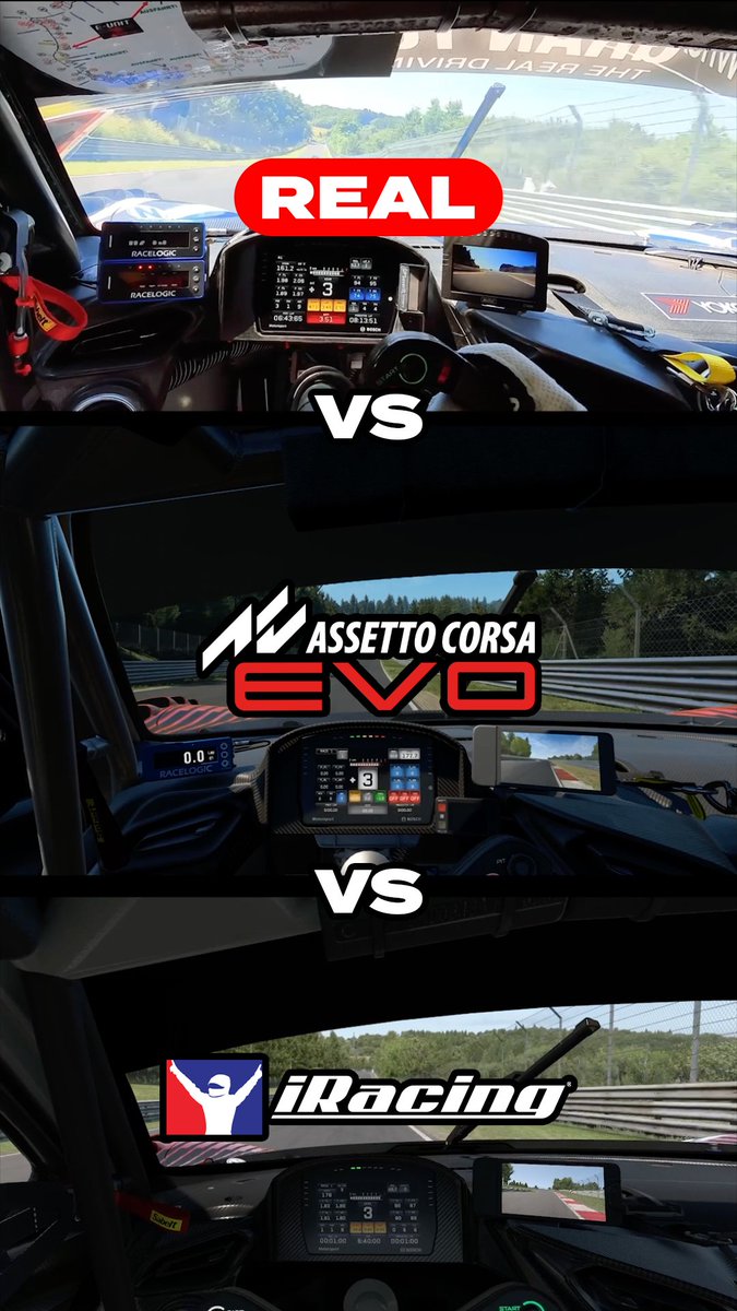 Three views. Three realities. One Green Hell. Exactly one week till the lights go out at the N24. We put the new Assetto Corsa EVO up against iRacing and the real thing. Which one nails the Green Hell best? 👇