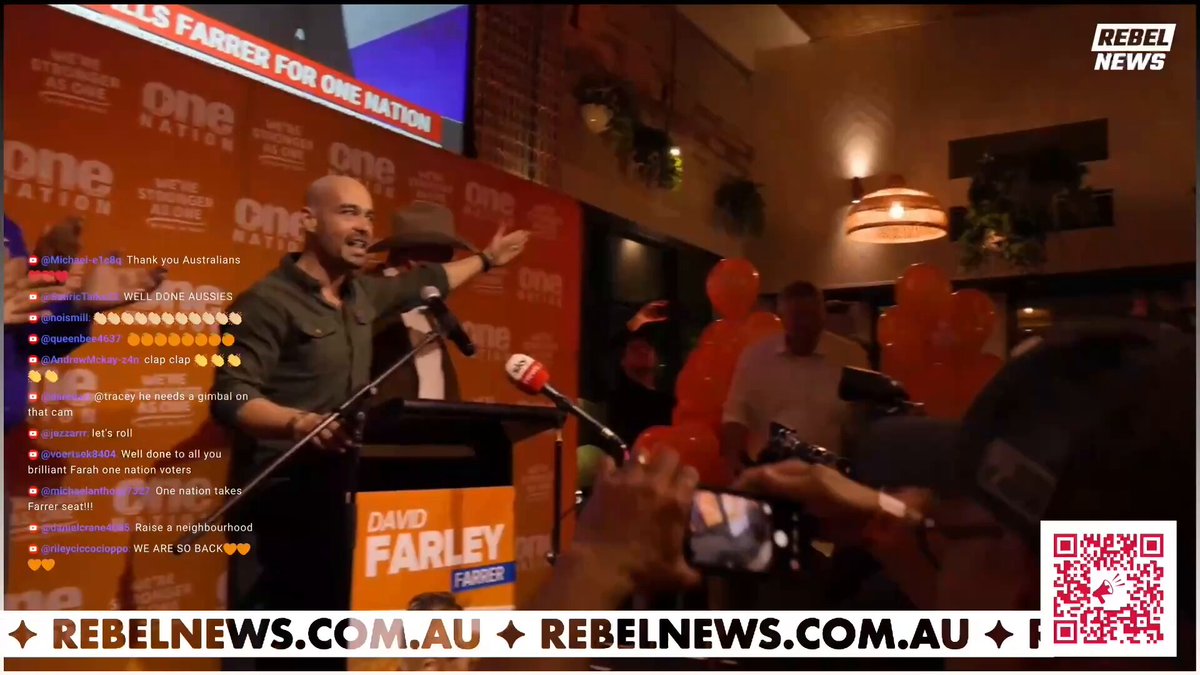 Historic! Well done Pauline Hanson, David Farley and One Nation. 🇦🇺🇦🇺🇦🇺