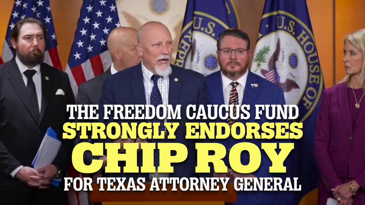 The Freedom Caucus Fund strongly endorses Chip Roy for Texas Attorney General because Chip Roy will stand up for taxpayers against Wealthy Socialists and Radical Islamists. Vote Chip Roy for Texas Attorney General on May 26!