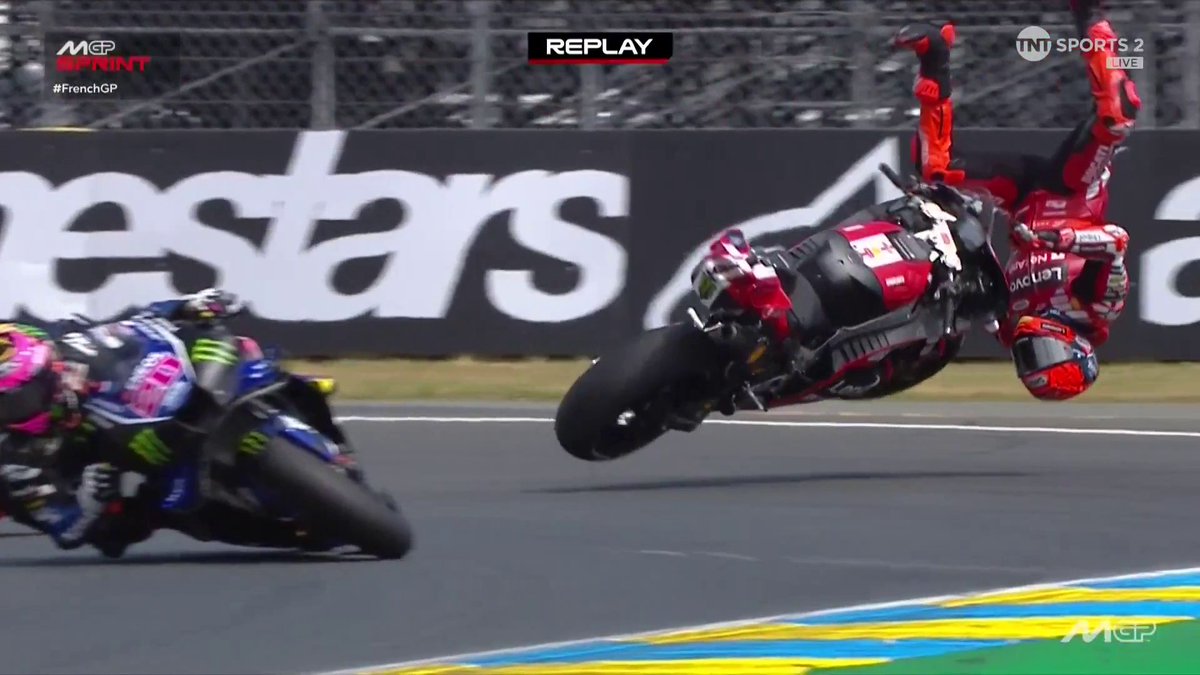 MARC MARQUEZ HAS CRASHED!!! ๐ฑ This is MASSIVE ๐ฅ #MotoGP | #FrenchGP | Live on TNT Sports and HBO Max