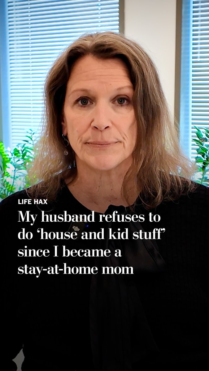 Her husband refused to do “house and kid stuff” after she became a stay-at-home mom. He said it’s all on her now. Is he right? Advice columnist Carolyn Hax weighs in.