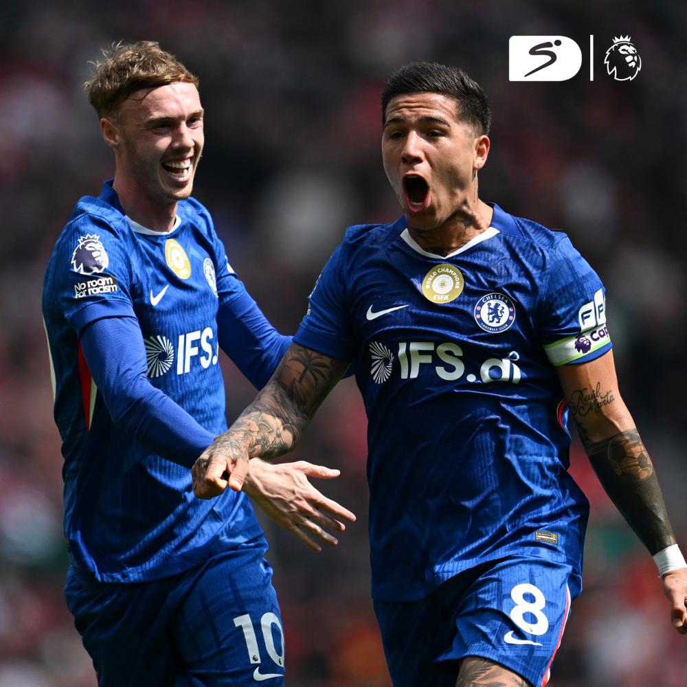 Enzo Fernández secures the equaliser for the Blues at Anfield 😤 He scores his ninth goal of the Premier League season.