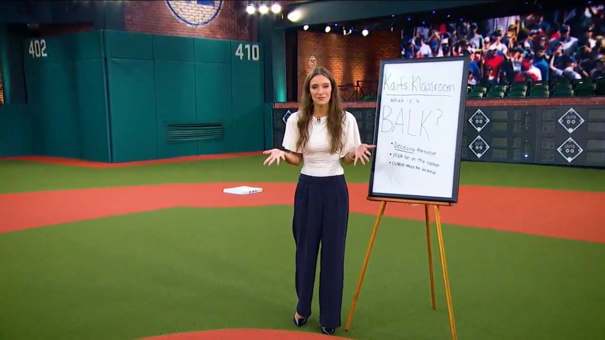 It's time to learn more about a balk 📝 Kait Maniscalco's class is in session on today's episode of Play Ball at 1pm ET!
