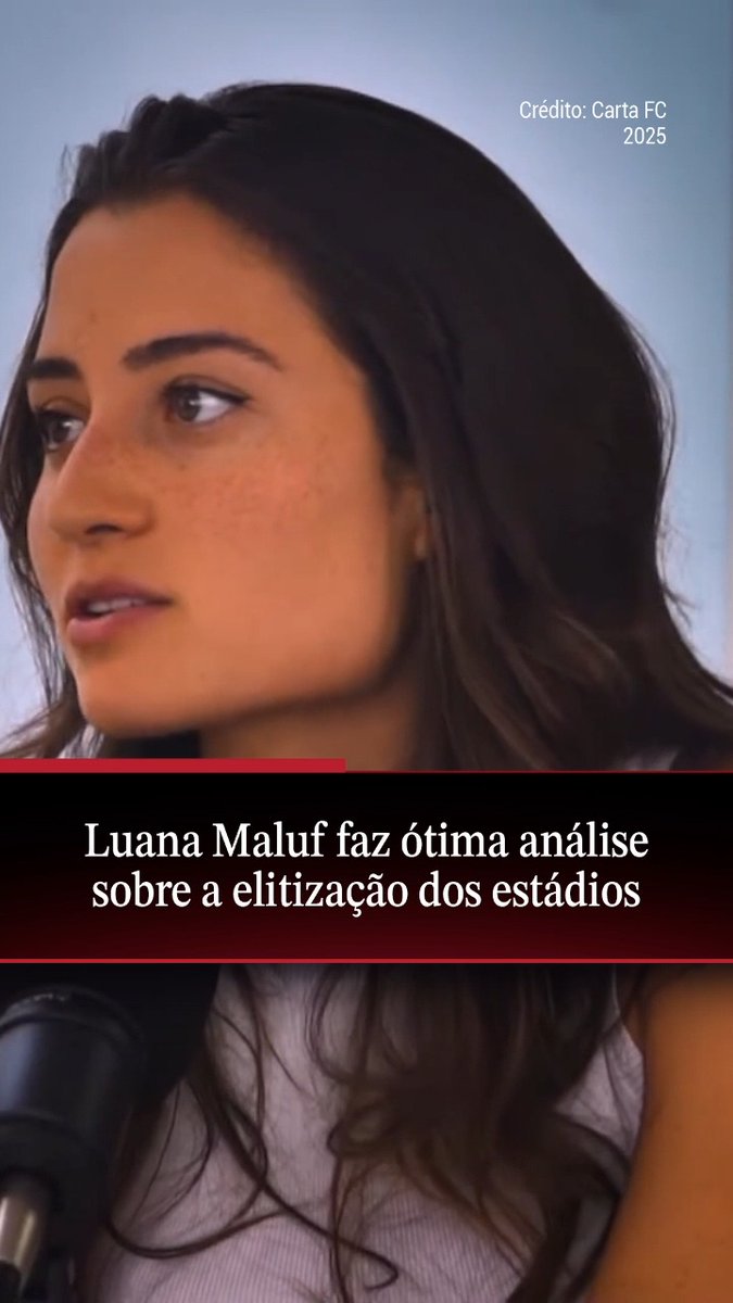 "Meu pai me levava no estádio com ingresso a 10 reais" Uma boa reflexão de Luana Maluf sobre a elitização dos estádios brasileiros. 🎥 CartaCapital