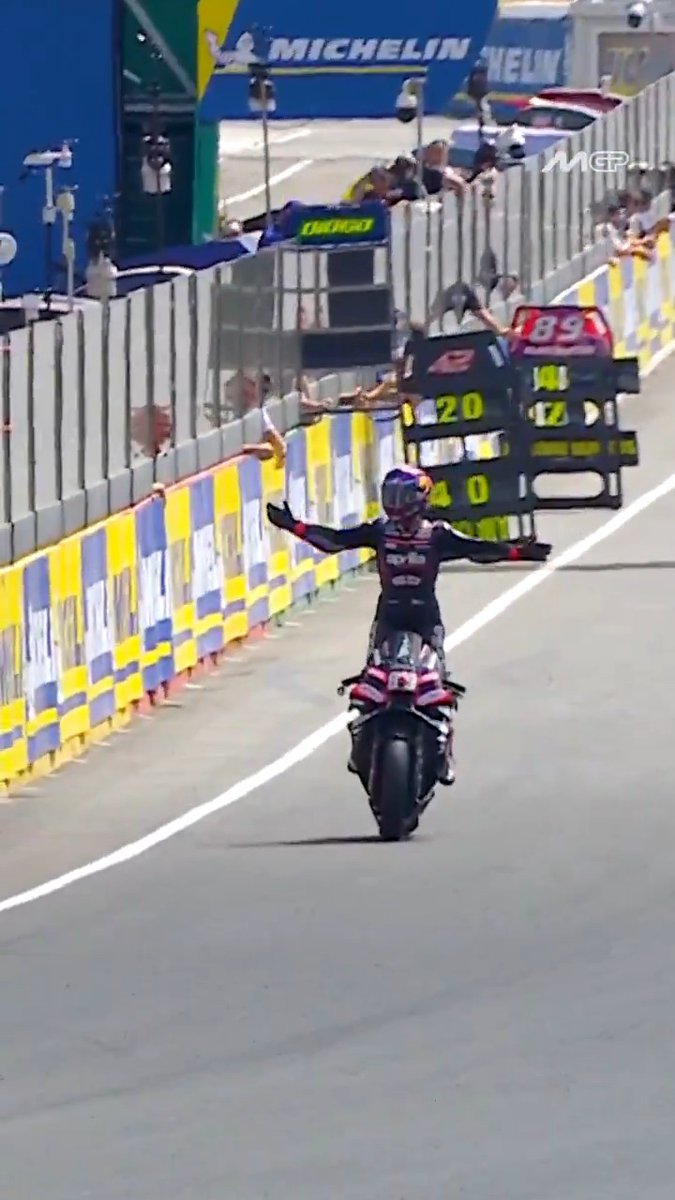 That’s how you make a statement: hat-trick style 🥇🦾 Jorge Martín Almoguera #FrenchGP 🇫🇷 | #MotoGP