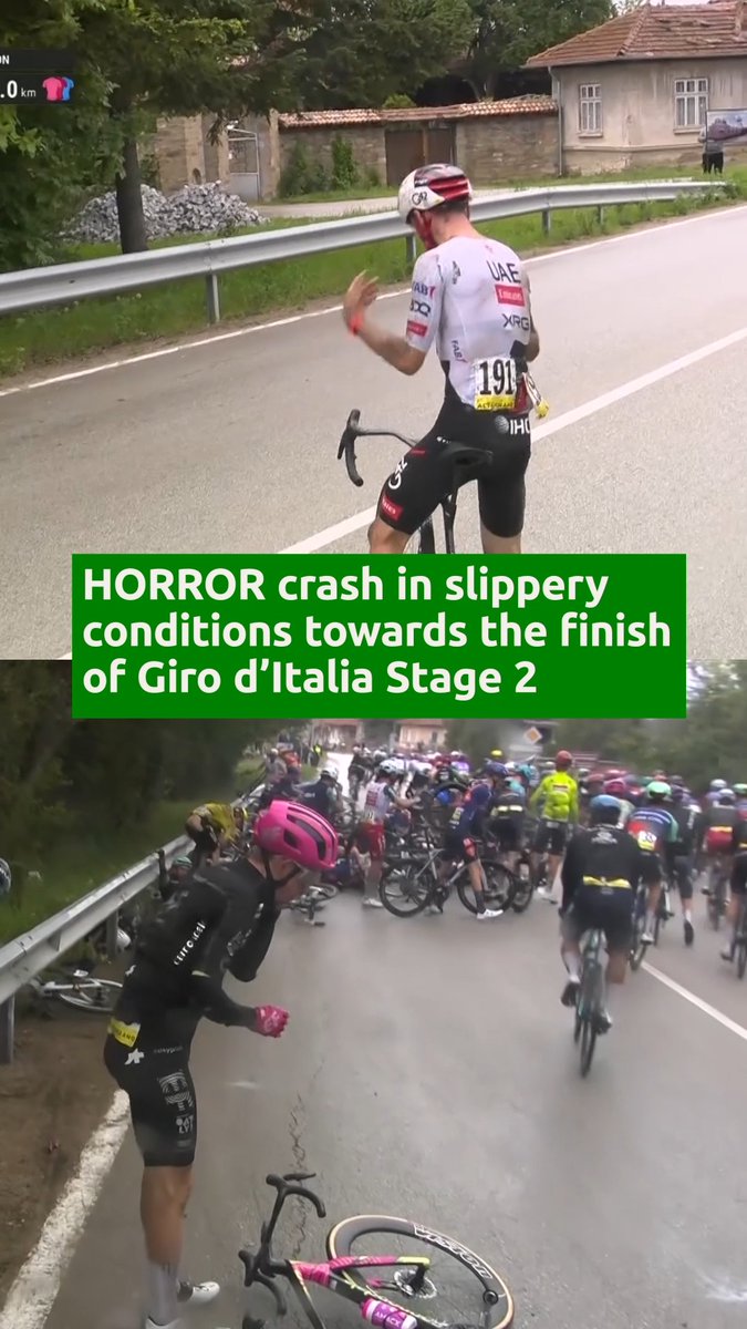 "He's almost UNRECOGNISEABLE" 💥 A HORRIBLE accident towards the conclusion of the Giro d'Italia Stage 2 saw a plethora of big names taken out in what looked like an unavoidable crash. 🚴 #GirodItalia | May 8 - June 1 | SBS VICELAND 📺
