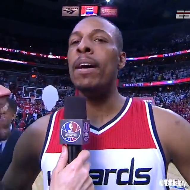 11 YEARS AGO TODAY, 37-year-old Wizard Paul Pierce "called game" with this game winner over 3 Hawks. "Once I got Schröder on me, I was like, get out of the way. I got this." - Paul Pierce