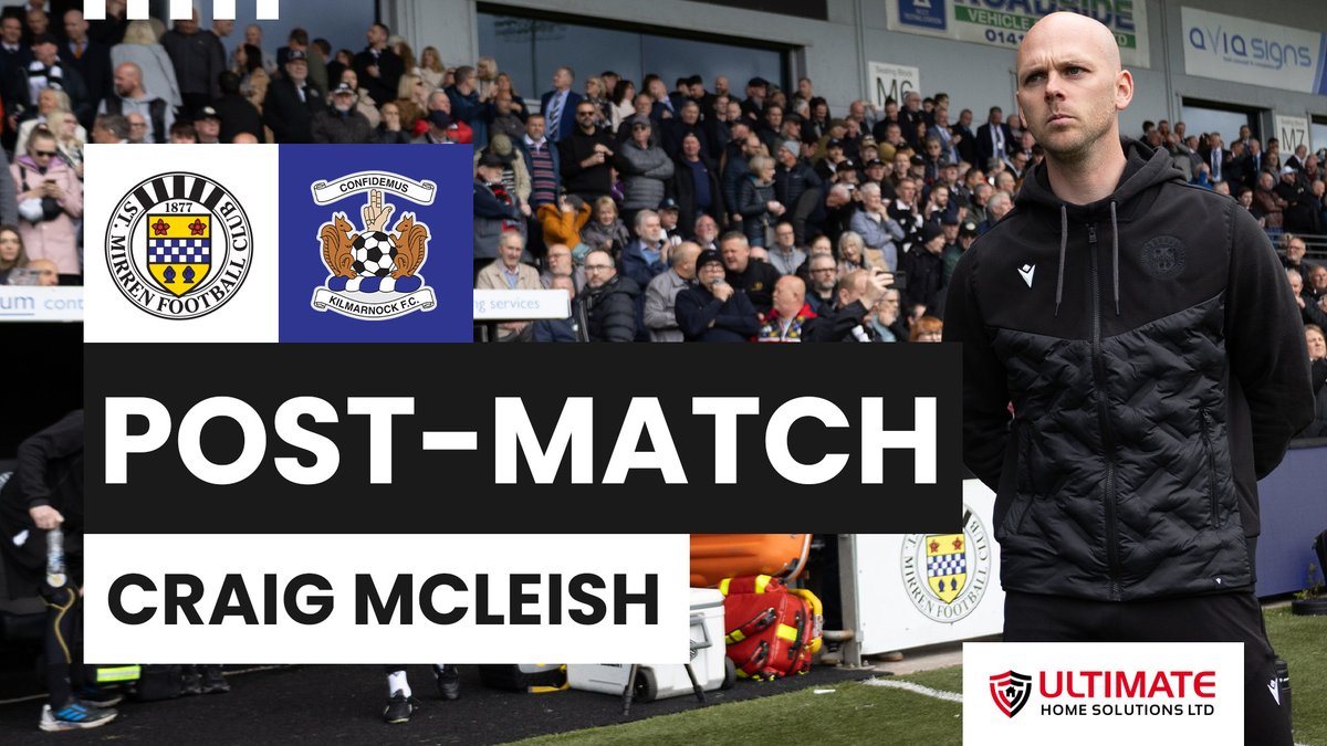 Craig McLeish gave his reaction after today's defeat to Kilmarnock.