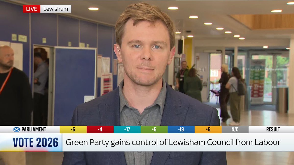 The Green Party has taken control of Lewisham Council, with 39 of the 54 seats declared. Political Correspondent Rob Powell has the latest. Politics latest: 📺 Sky 501 and YouTube
