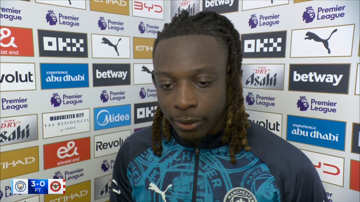 "You sacrifice everything during the season to arrive at this point" Jeremy Doku reacts to Man City's massive win over Brentford 🗣️