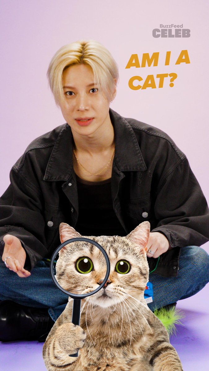 If TAEMIN and I were both cats, we would be cat friends 🐱 Watch TAEMIN play with kittens while answering your questions here: