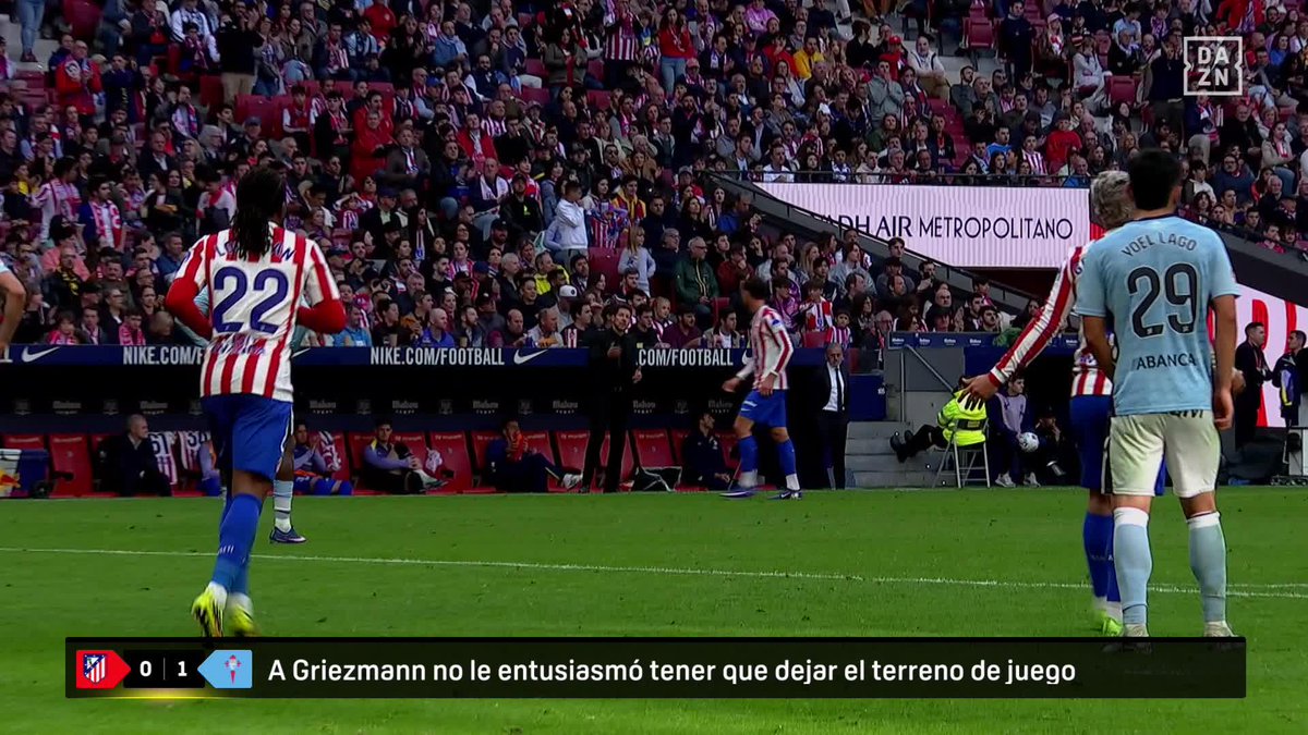 La reacción de Griezmann cuando le tocó ser sustituido #LALIGAenDAZN ⚽