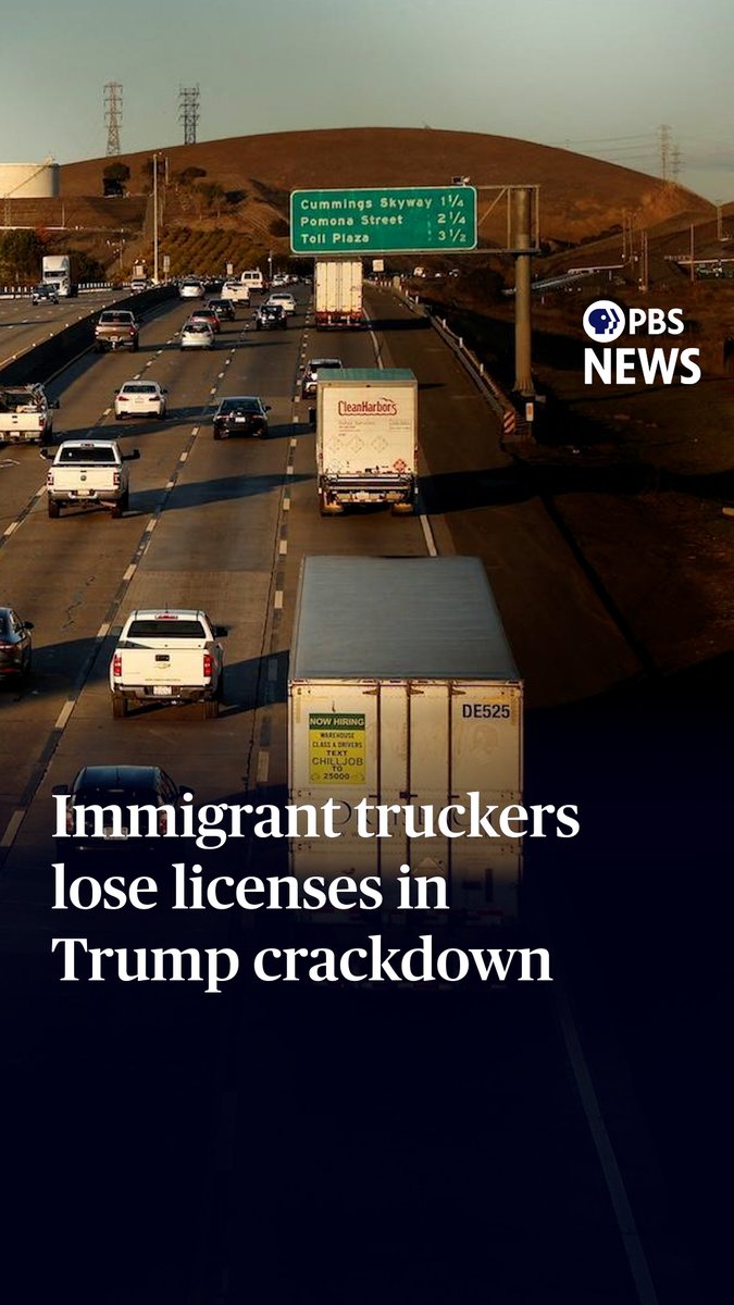 In March, around 200,000 immigrants began losing their commercial driver’s licenses, which are required to operate large vehicles like semi-trucks, buses and tractor-trailers. It’s part of a series of moves by the Trump administration to limit who can drive those vehicles after some high-profile truck crashes involving foreign-born drivers. Lisa Desjardins reports.