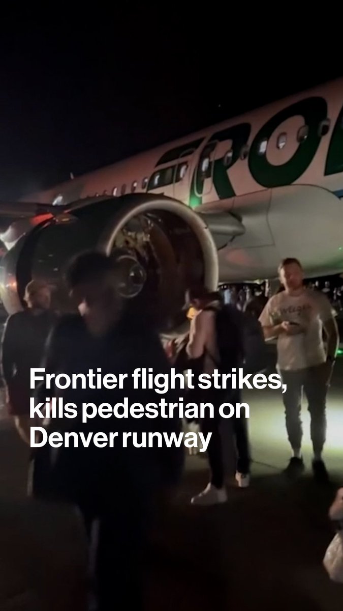 A Frontier Airlines flight leaving Denver International Airport struck and killed a person who stepped onto the runway after jumping a fence. Bloomberg's Danny Lee explains