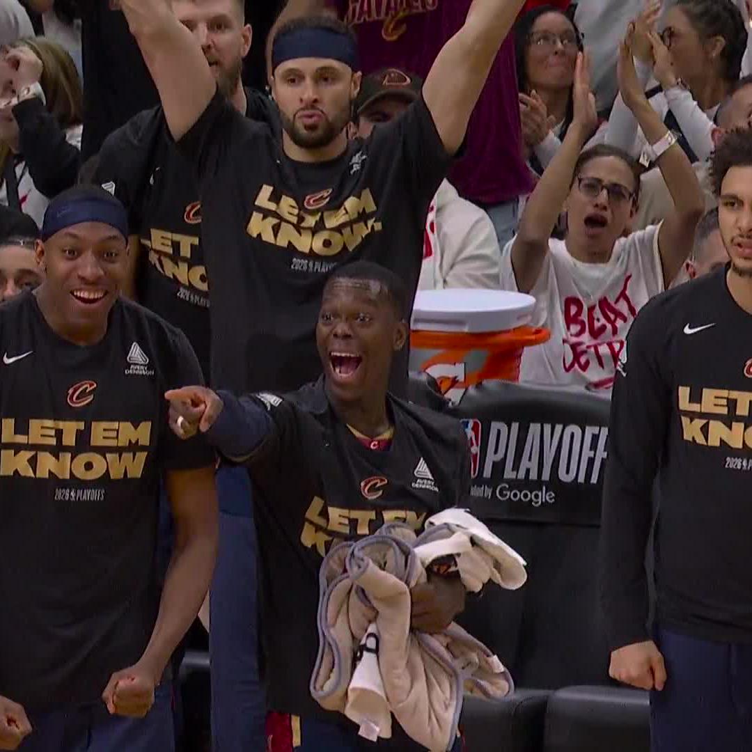 Evan Mobley's JAM had the Cavs bench going crazy! 📺 NBC and Peacock
