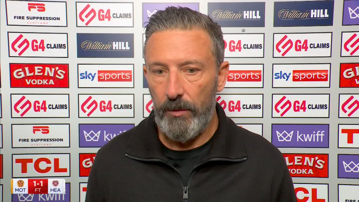 🗣️ "Terrible decision, he's had a bad night Steven McLean" 🗣️ "Really bad injuries... achilles both of them" Derek McInnes spoke on Hearts' penalty claim and gave injury updates after the draw against Motherwell ⤵️