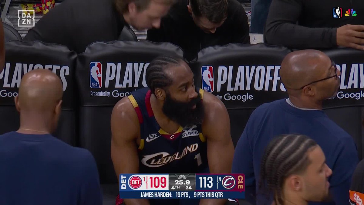 EN CLEVELAND MANDA LA BARBA 😮‍💨🔥 EL TRIPLE DE LOCURA DE JAMES HARDEN EN EL ÚLTIMO MINUTO #NBAxDAZN 🏀🇺🇸