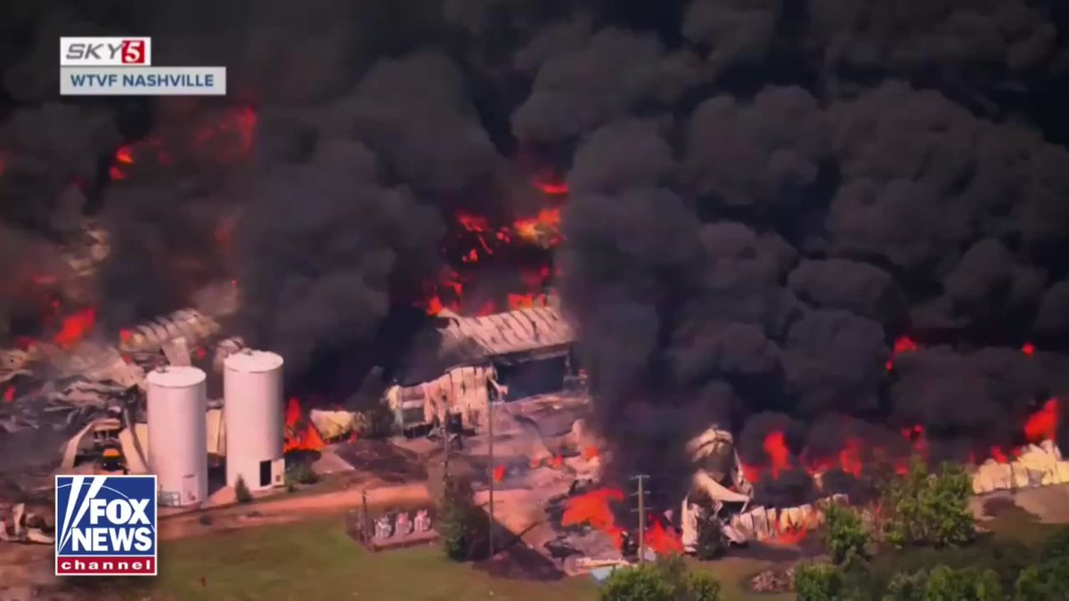 A massive fire broke out at a plastic recycling factory in Henry County, Tennessee, prompting a shelter-in-place order and a large emergency response. The cause of the fire has not yet been released, and it remains unclear whether there were any injuries or fatalities. Crews remain at the scene battling remaining flames.