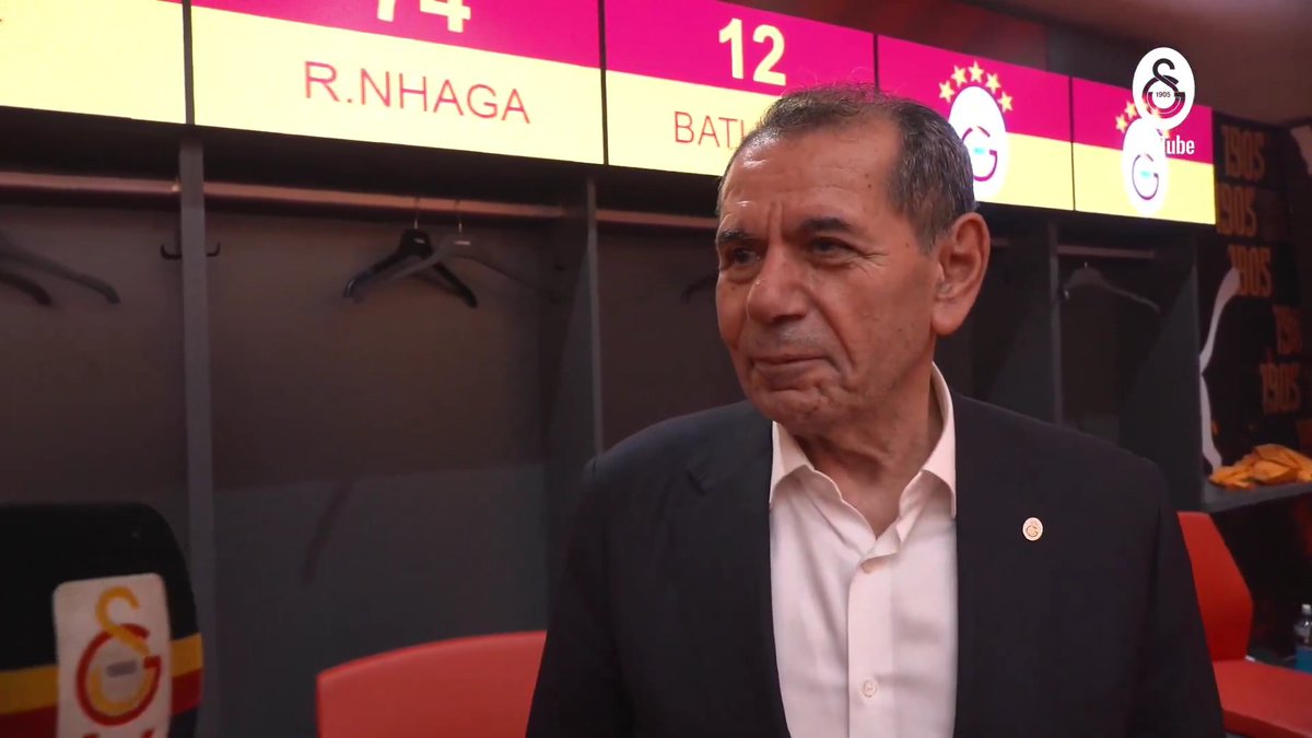 Dursun Özbek: "Çok mutlu oldum. Büyük bir emek verdik. Mutlu sona ulaştık. Galatasaray camiasına armağan olsun. Hiç vakit kaybetmeden yeni seson hazırlıklarımız başlıyor. 27. şampiyonluğu istiyoruz." (GS YouTube)