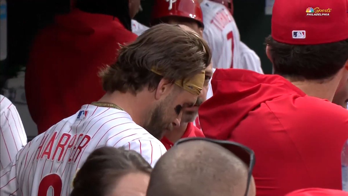 Bryce Harper left the game in the first inning with a migraine