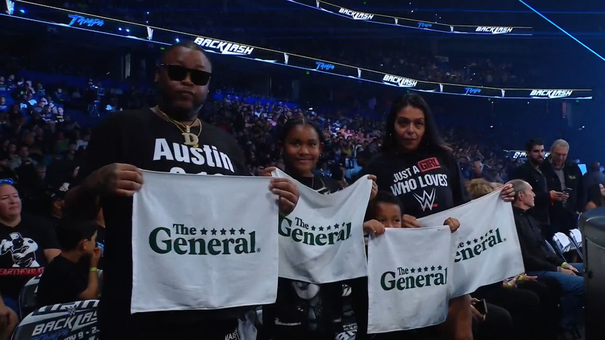 Thanks to The General these lucky fans got their WWE Backlash seat upgraded! 🔥