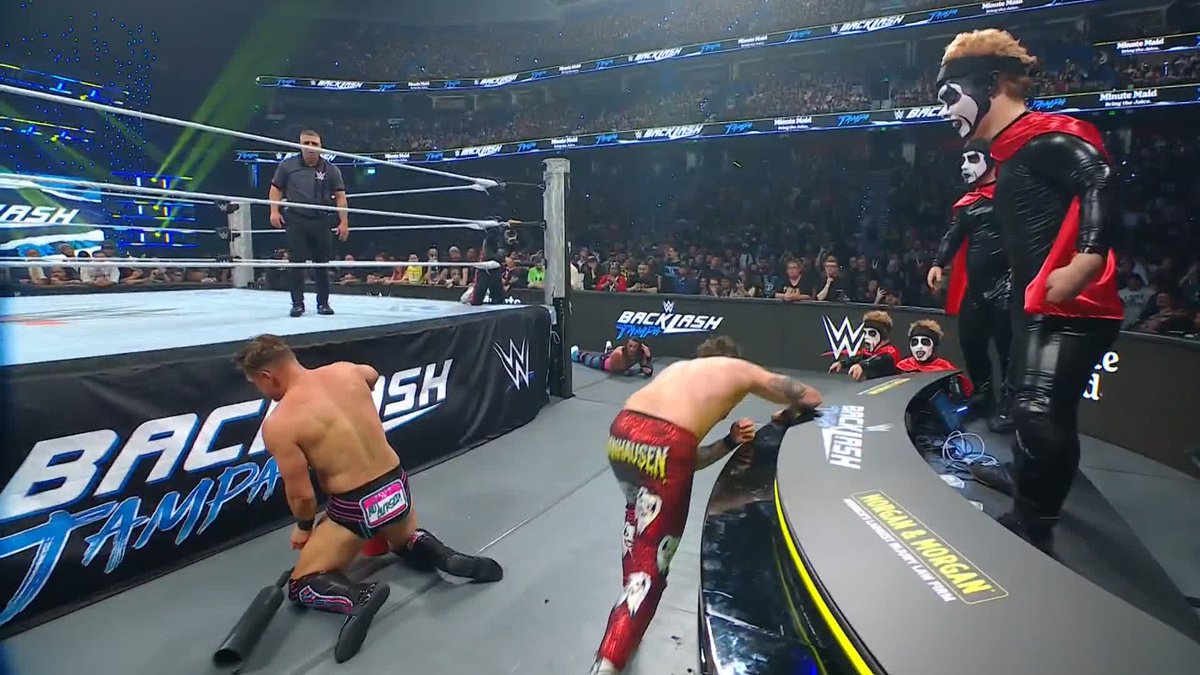HUGE WIN for Danhausen and the Minihausens 👏 Stream #WWEBacklash LIVE RIGHT NOW on the ESPN App with ESPN Unlimited! ▶️