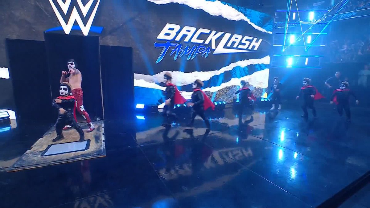 Very evil, very nice exit 😂 Stream #WWEBacklash LIVE RIGHT NOW on the ESPN App with ESPN Unlimited! ▶️