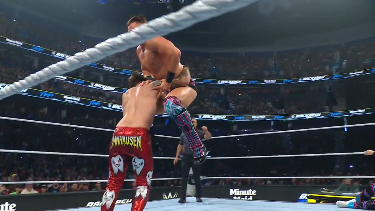 Danhausen showing what he can do in the ring at WWE Backlash 💪