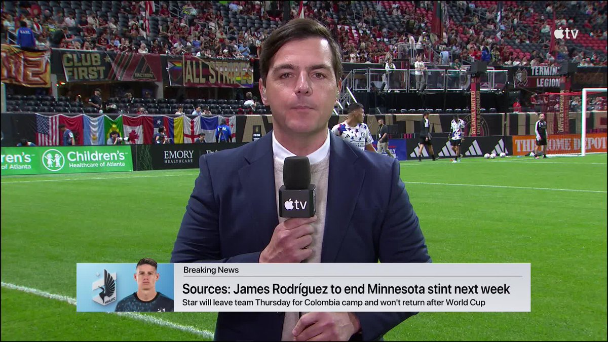 Per Michele Giannone: James Rodríguez will play his last game with Minnesota on Wednesday and join the Colombian National team.