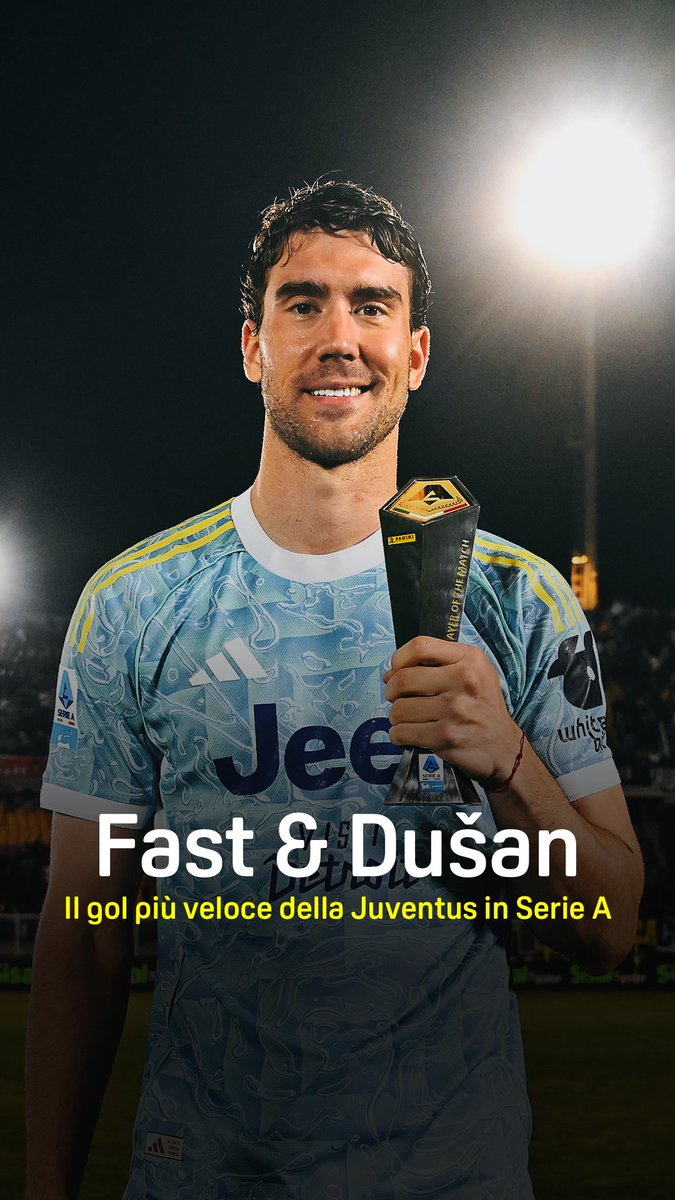 A Vlahović bastano 𝟏𝟐 𝐬𝐞𝐜𝐨𝐧𝐝𝐢 ⚽🏃💨 Segna il 𝙜𝙤𝙡 𝙥𝙞𝙪’ 𝙫𝙚𝙡𝙤𝙘𝙚 𝙙𝙚𝙡𝙡𝙖 𝙨𝙩𝙤𝙧𝙞𝙖 della Juventus in #SerieAEnilive ⏱️⚡🇮🇹 #Vlahovic #LecceJuve #DAZN