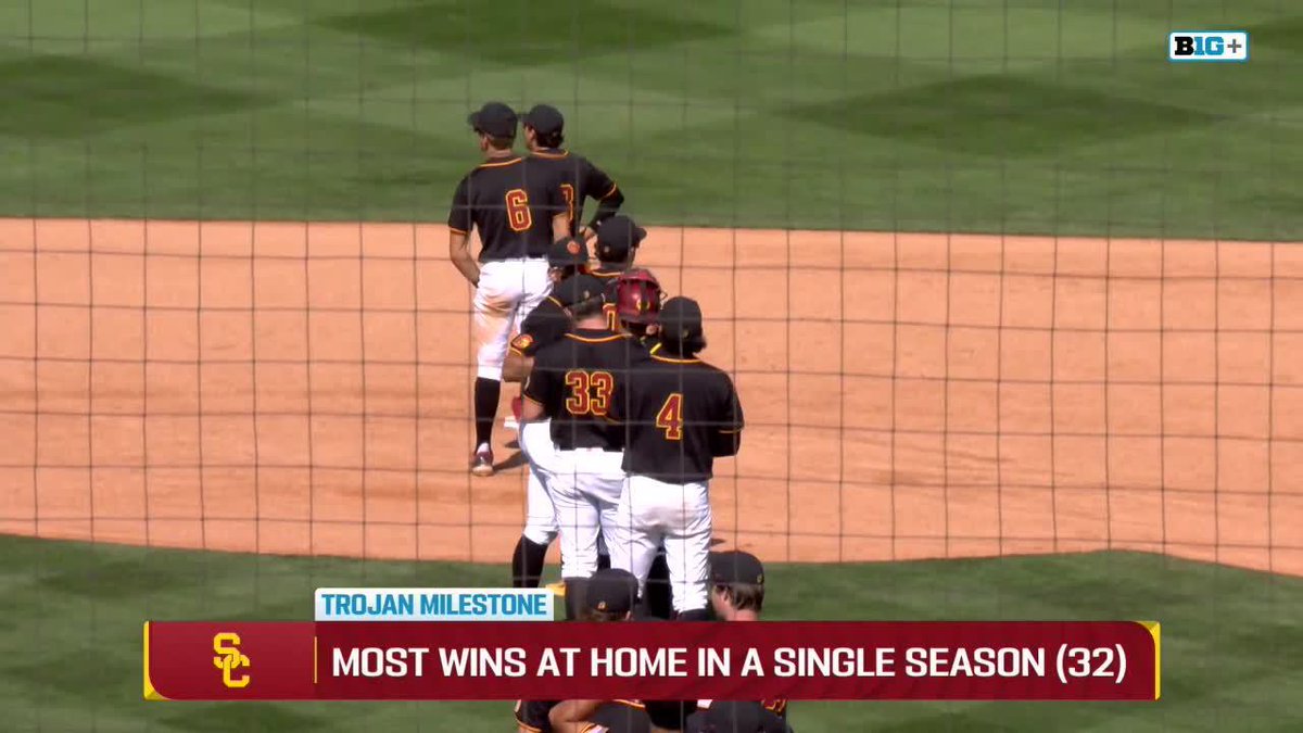 Win No. 3️⃣2️⃣ at Dedeaux Field sets a new single-season program record for USC Baseball 🙌