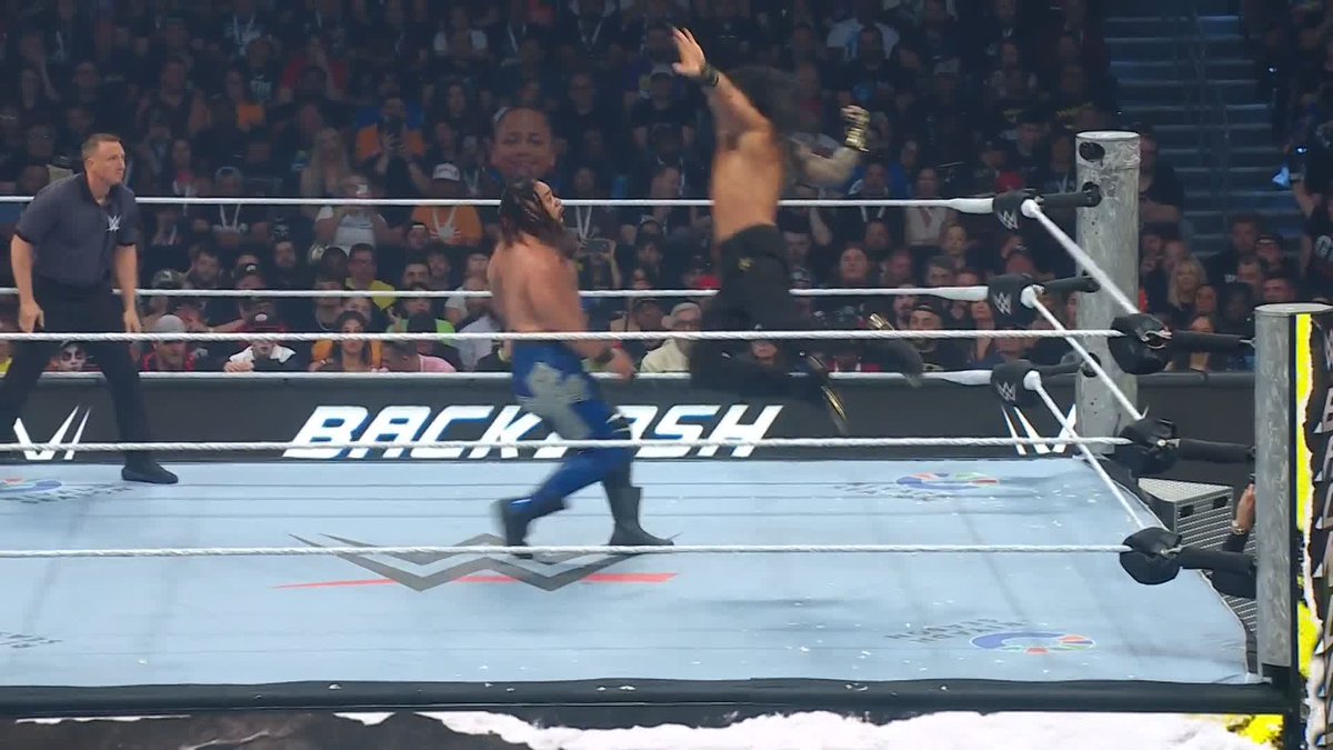 .Jacob Fatu is unfazed 😳 Stream WWE Backlash LIVE RIGHT NOW on the ESPN App with ESPN Unlimited! ▶️