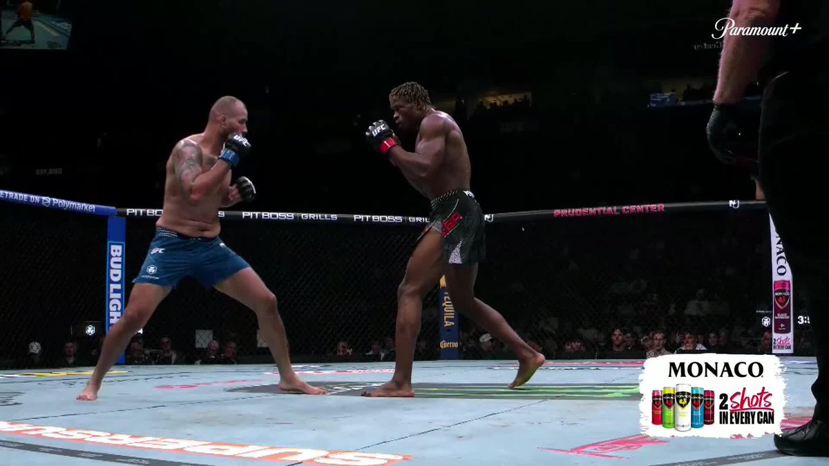 Ateba Gautier is a scary man. Another emphatic finish 👊 #UFC328