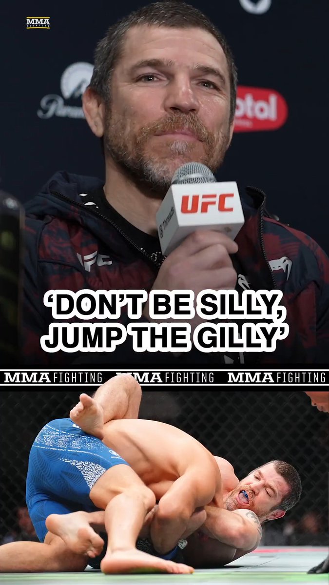 Sorry The Diamond… Jim Miller says "don't be silly, jump the gilly" is his after his win at #UFC328 😂