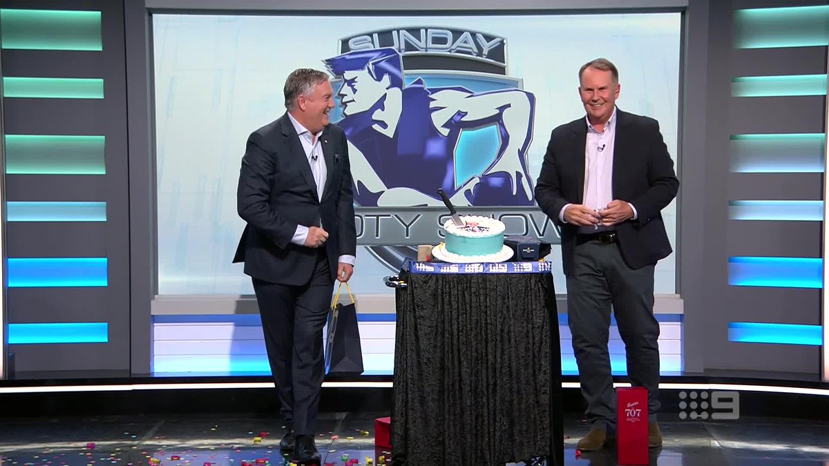 Eddie hijacks What Caught My Eye to deliver a heartfelt tribute to TJ for an incredible 40 years at Nine 👏👏 #9AFLSFS | Watch on 9 & 9Now 🖥️
