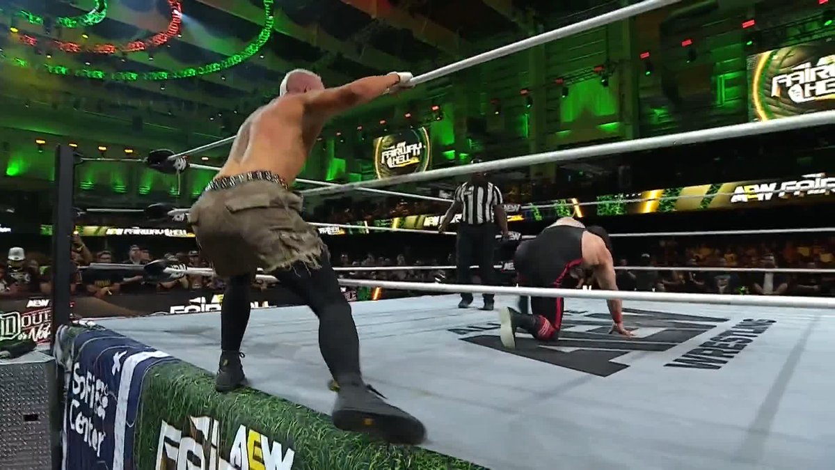 .DARBY ALLIN with a hole-in-one Scorpion Death Drop! Watch #AEWCollision LIVE on TBS + HBO Max