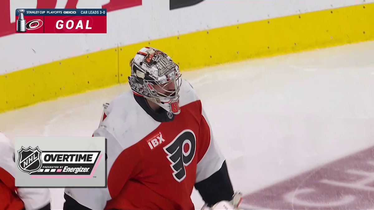 CAROLINA TAKES IT IN THE EXTRA FRAME 🙌 Jackson Blake scores in Energizer overtime to send the Carolina Hurricanes to the Eastern Conference Final! #StanleyCup