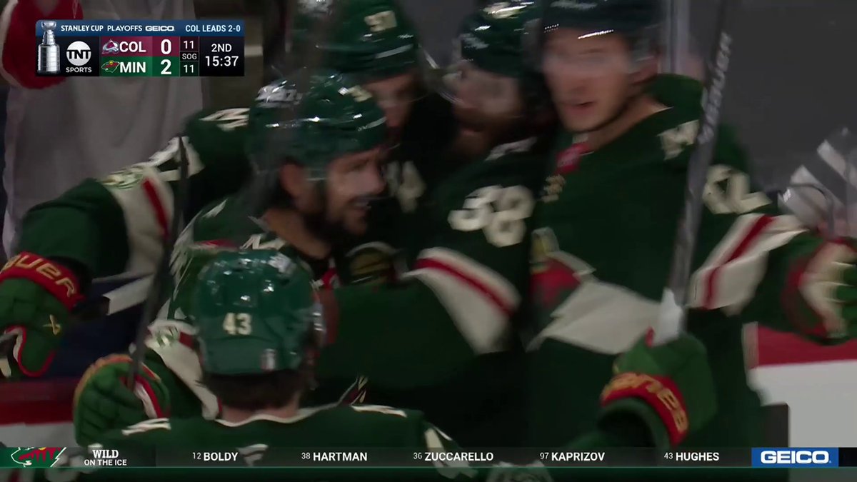 HOLY HARTMAN! 🤯 #StanleyCup It's now 3-0 for the Minnesota Wild! 🔴🟢 🇺🇸: NHLonTNT 🇨🇦: Sportsnet &amp; TVA Sports