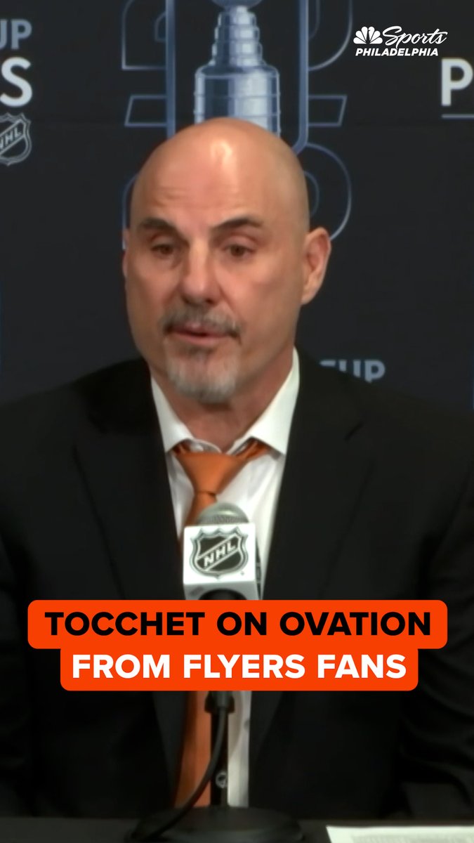 "I think that's amazing ... That was awesome." 🧡 Rick Tocchet wanted to thank Flyers fans for the standing ovation they gave the team after elimination.