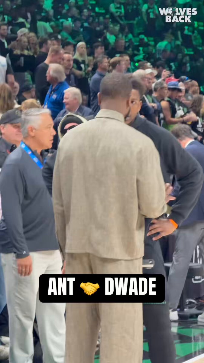 DWade pouring wisdom into Anthony Edwards last night 👀 via Minnesota Timberwolves