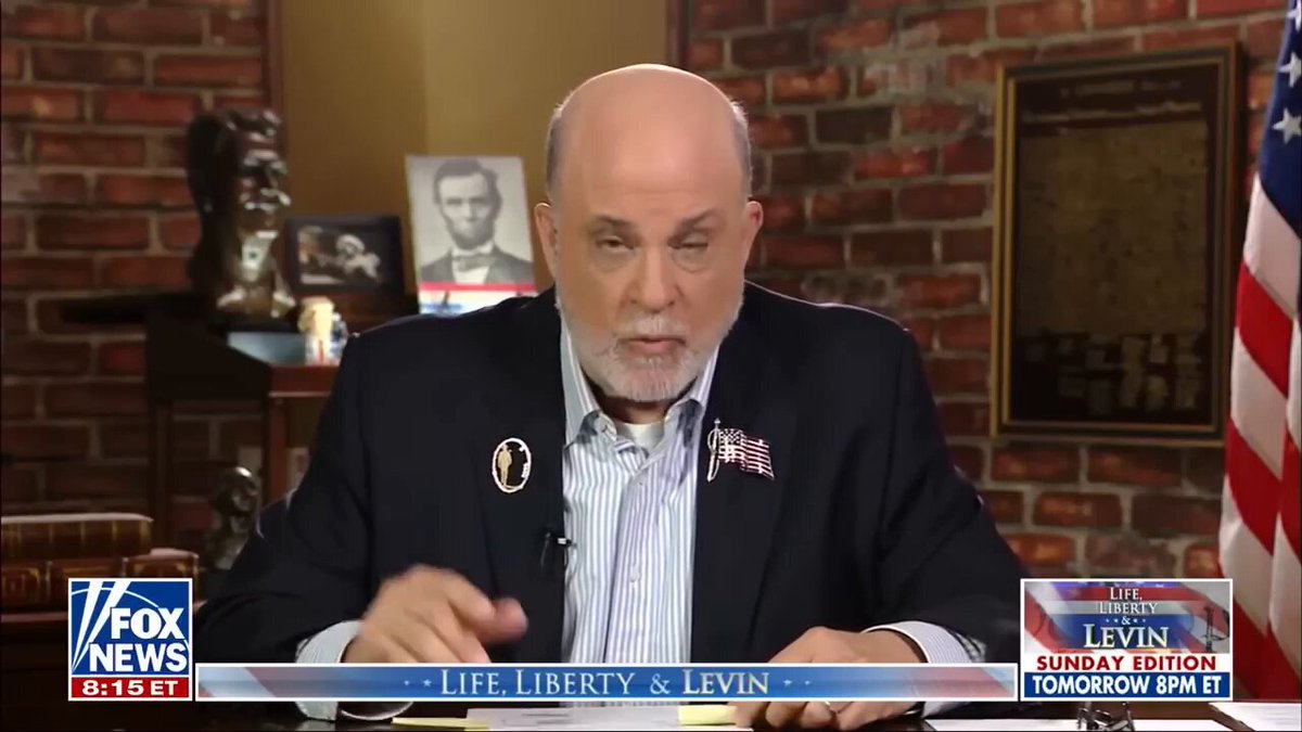 "Stay the course! Stay the course!" Mark Levin once again used his show this week to lobby Pres. Trump to expand the Iran War. After urging Trump to "arm" whoever he can to foment a revolution, he reads from an article (which was clearly written with AI) in the Jerusalem Post by pro-regime change Pahlavist agent Erfan Fard urging Trump to fully overthrow the Iranian regime. Levin then spends a minute straight stroking Trump's ego ("I could not be prouder of the president") and not-so-tacitly urging him to continue the war.