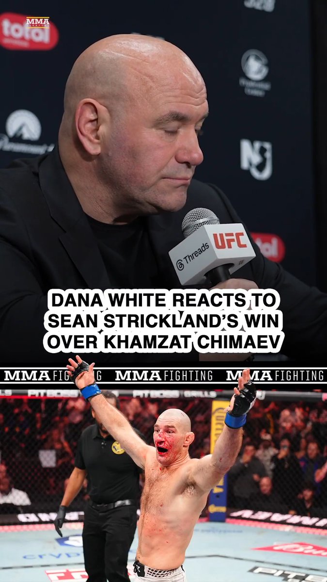 Dana White gives his immediate reaction to Sean Strickland's win over Khamzat Chimaev at #UFC328: "I had it 2-2 going into the last round, and I thought Strickland won the last round."