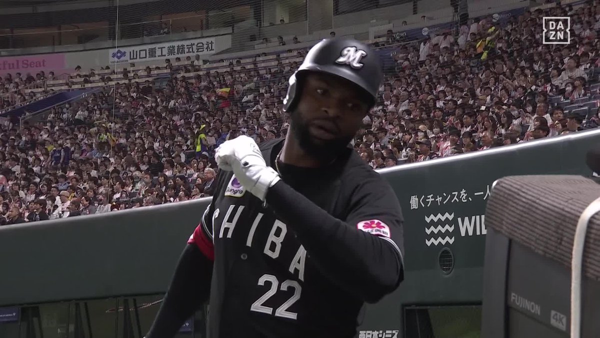 弾丸より弾丸 瞬間、ライトスタンドに着弾 ポランコ 第4号ホームラン ⚾️ソフトバンク×ロッテ #chibalotte #だったらDAZN