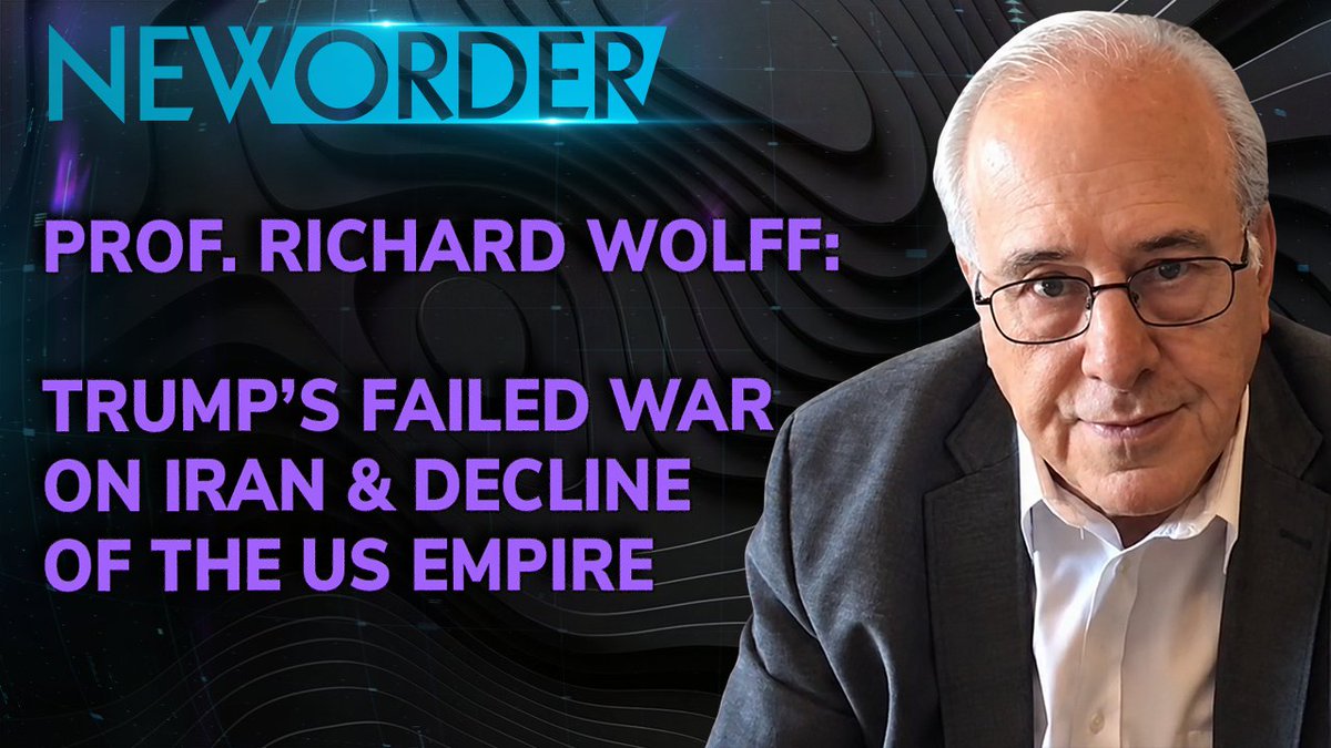 🚨NEW EPISODE OF NEW ORDER🌐 Prof. Richard Wolff: US’ War on Iran is a DESPERATE ATTEMPT to Stop Imperial Decline How will the US-Israeli war on Iran reorder the entire global economy? When will the oligarch class pull its support for Donald Trump? What now for the global south as US hegemony and the power of the US dollar decline? All this and more on this episode of New Order with one of America's greatest economists Richard D. Wolff