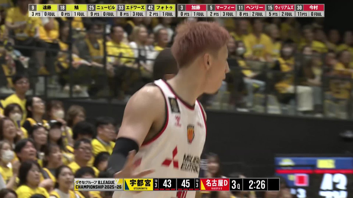 CHAMPIONSHIP経験豊富な名古屋Dのキャプテン👊 今村佳太がここで連続スリー！ 今村佳太 Keita Imamura 名古屋ダイヤモンドドルフィンズ 公式 📡バスケットLIVEで生配信中 #Bリーグ #りそなグループ #Bリーグチャンピオンシップ