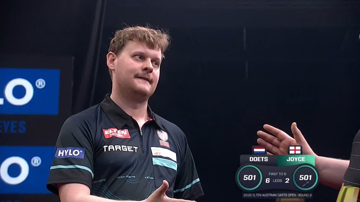 DOETS POWERS PAST JOYCE! 💪 After winning his first PDC ranking title earlier in the week, Kevin Doets has now reached the quarter-finals of a European Tour event for the second time in his career - defeating Ryan Joyce 6-2! 📺 #ET6