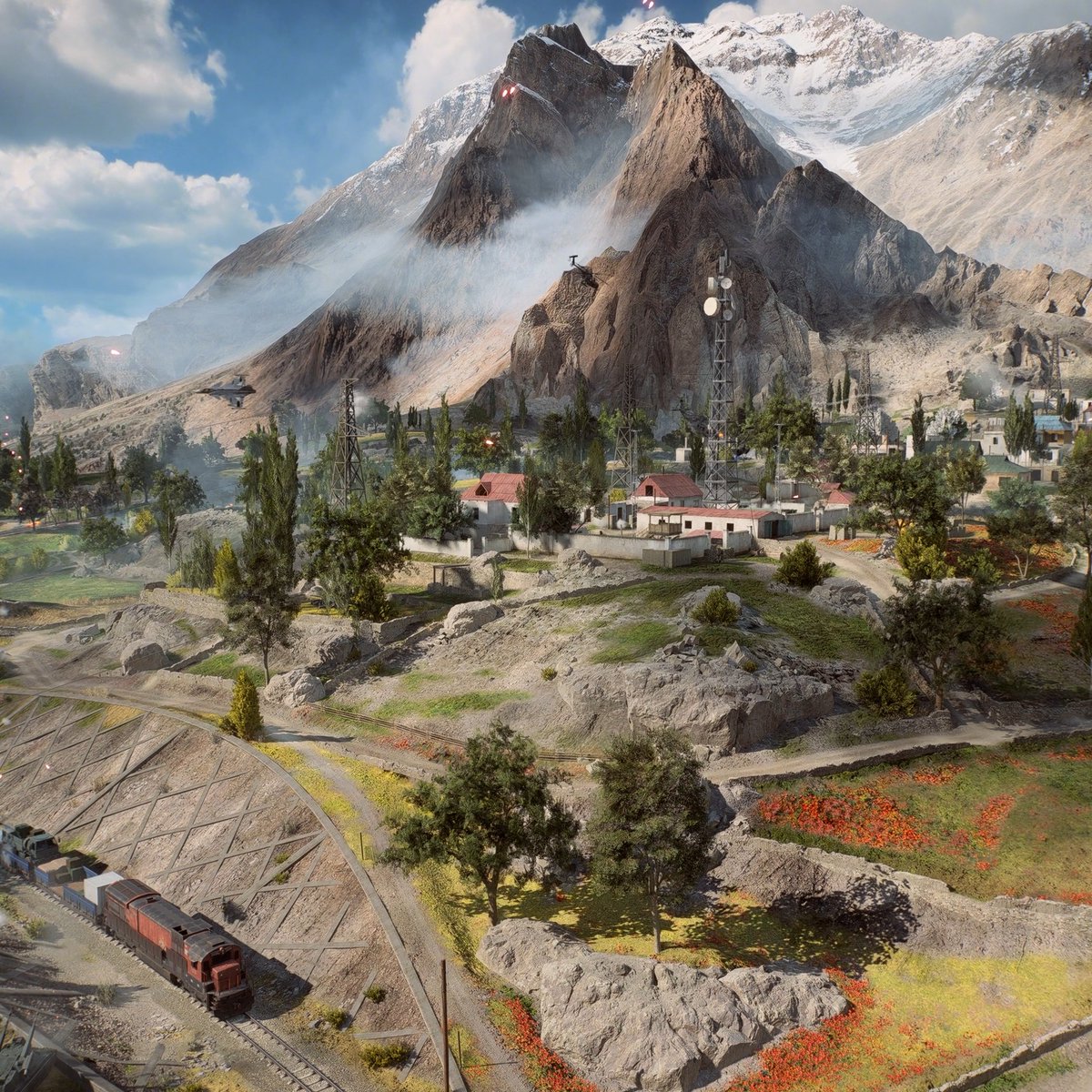 The battle never stays in one place 🚂 From burning hills to ruined villages and a railway in constant motion, Railway to Golmud brings all-out war to the largest #Battlefield6 map yet. 2 days until Season 3 hits the front line.
