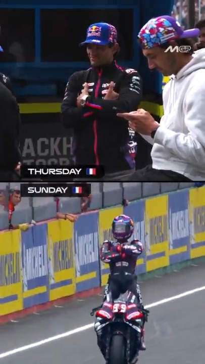 Had that Kylian Mbappé celebration in the drafts all weekend 😎 Jorge Martín Almoguera #FrenchGP 🇫🇷